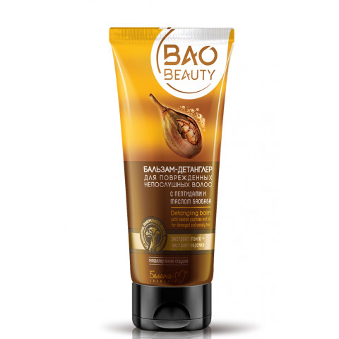 Бальзам-детанглер для поврежденных непослушных волос Белита-М Bao Beauty с пептидами и маслом баобаба 200 мл Бальзам-детанглер для поврежденных непослушных волос Белита-М Bao Beauty с пептидами и маслом баобаба 200 мл