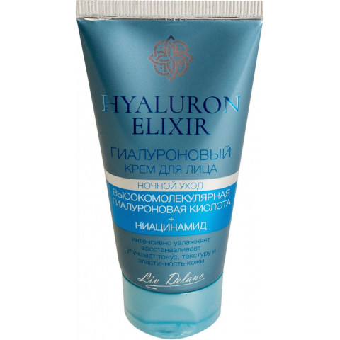 Крем гиалуроновый для лица ночной уход Liv Delano Hyaluron Elixir 50 г Крем гиалуроновый для лица ночной уход Liv Delano Hyaluron Elixir 50 г