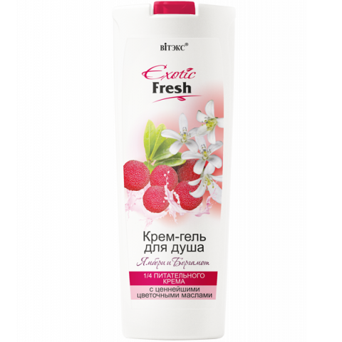 Крем-гель для душа Витекс Exotic Fresh Ямбери и Бергамот 500 мл 0,58 кг Крем-гель для душа Витекс Exotic Fresh Ямбери и Бергамот 500 мл 0,58 кг