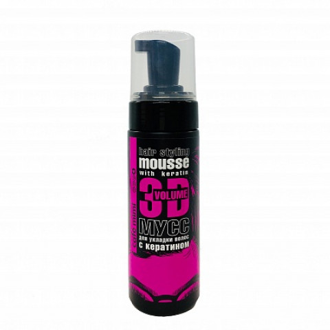 Мусс для укладки волос с кератином CafeMimi Hair styling mousse with keratin 3D VOLUME 150 мл